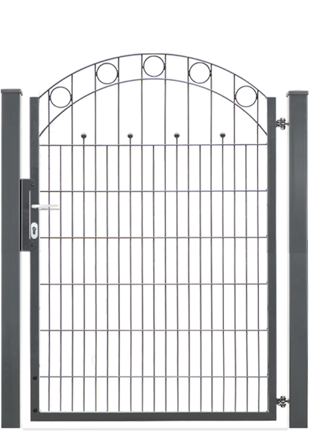 Gartentor Arcado, Höhe 160cm, Breite 117/118cm, in drei Farben (anthrazitgrau, grün o. feuerverzinkt) Schmucktore bei ZAUN24