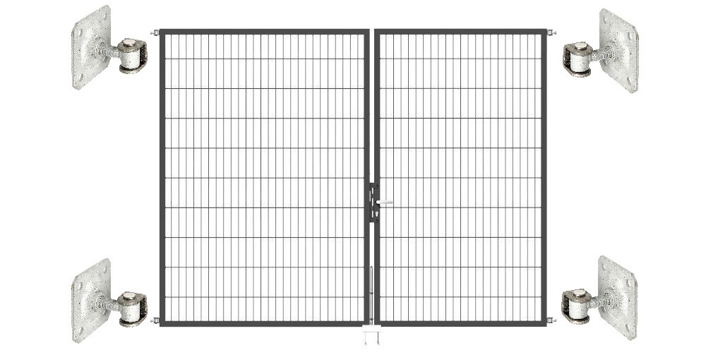 GAH Doppeltor Optima zur Mauermontage H 200cm B 275cm, für Wandmontage, 3 Farben erhältlich, Stahltore bei ZAUN24