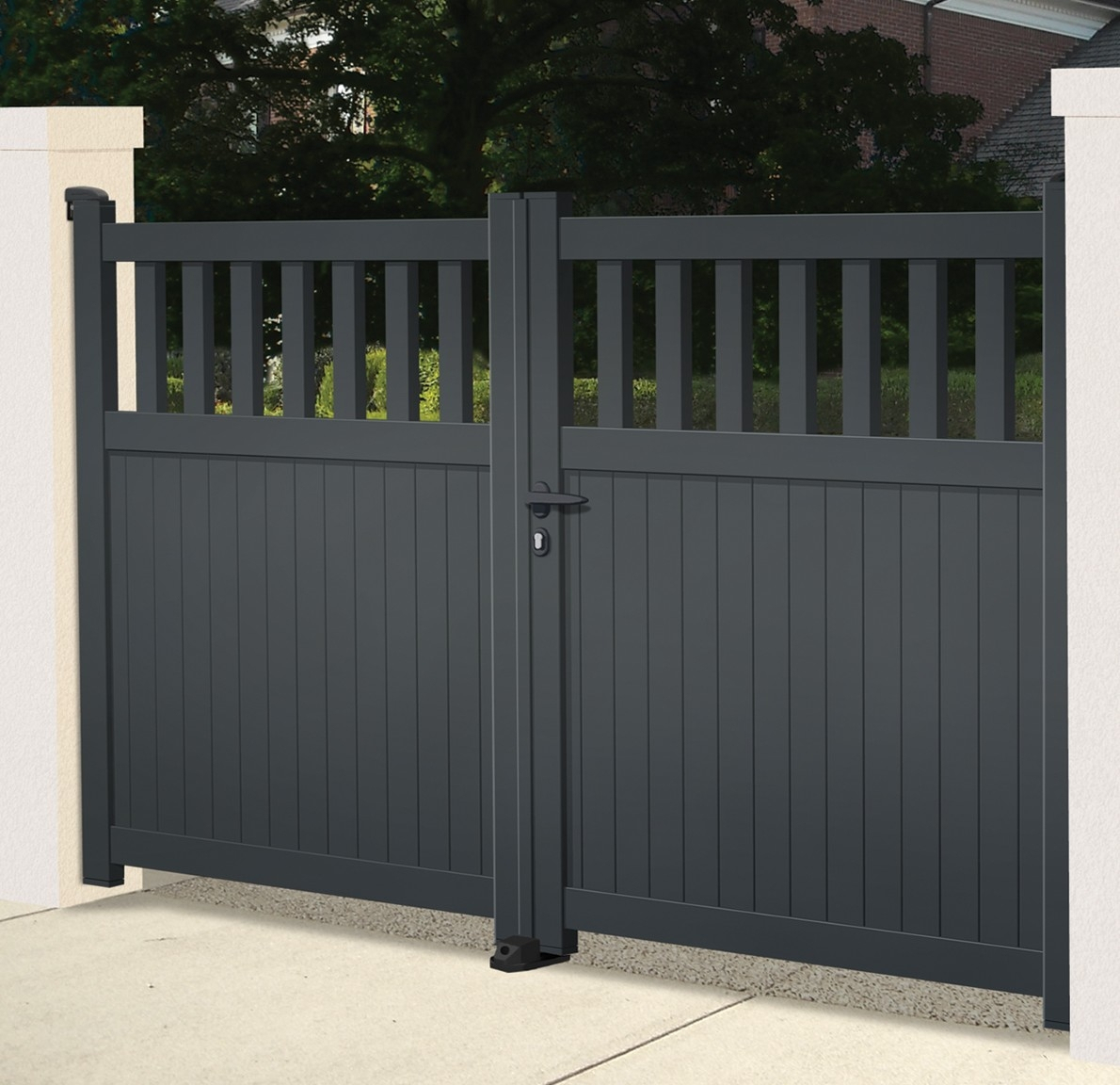 Aluminium Doppeltor Castelo - Höhe 160cm, Breite 300cm