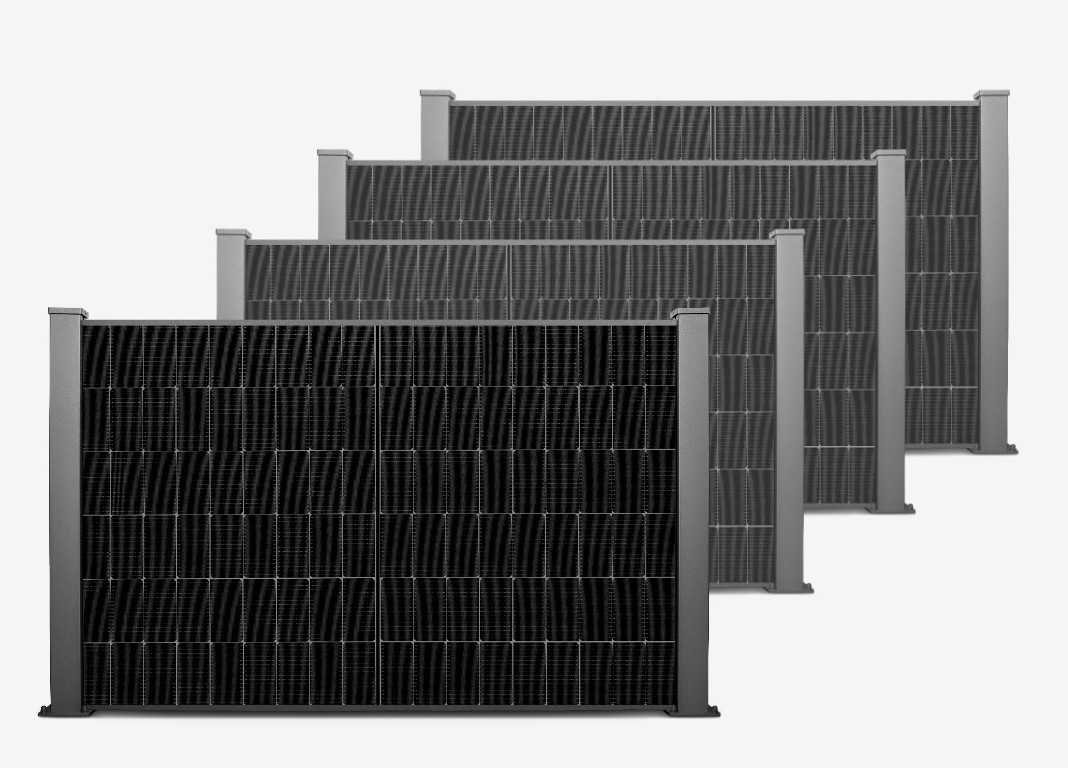Zaunkraftwerk Powerline 2, 3 oder 4 Solarmodule (900-1800 Wp) - Plug & Play